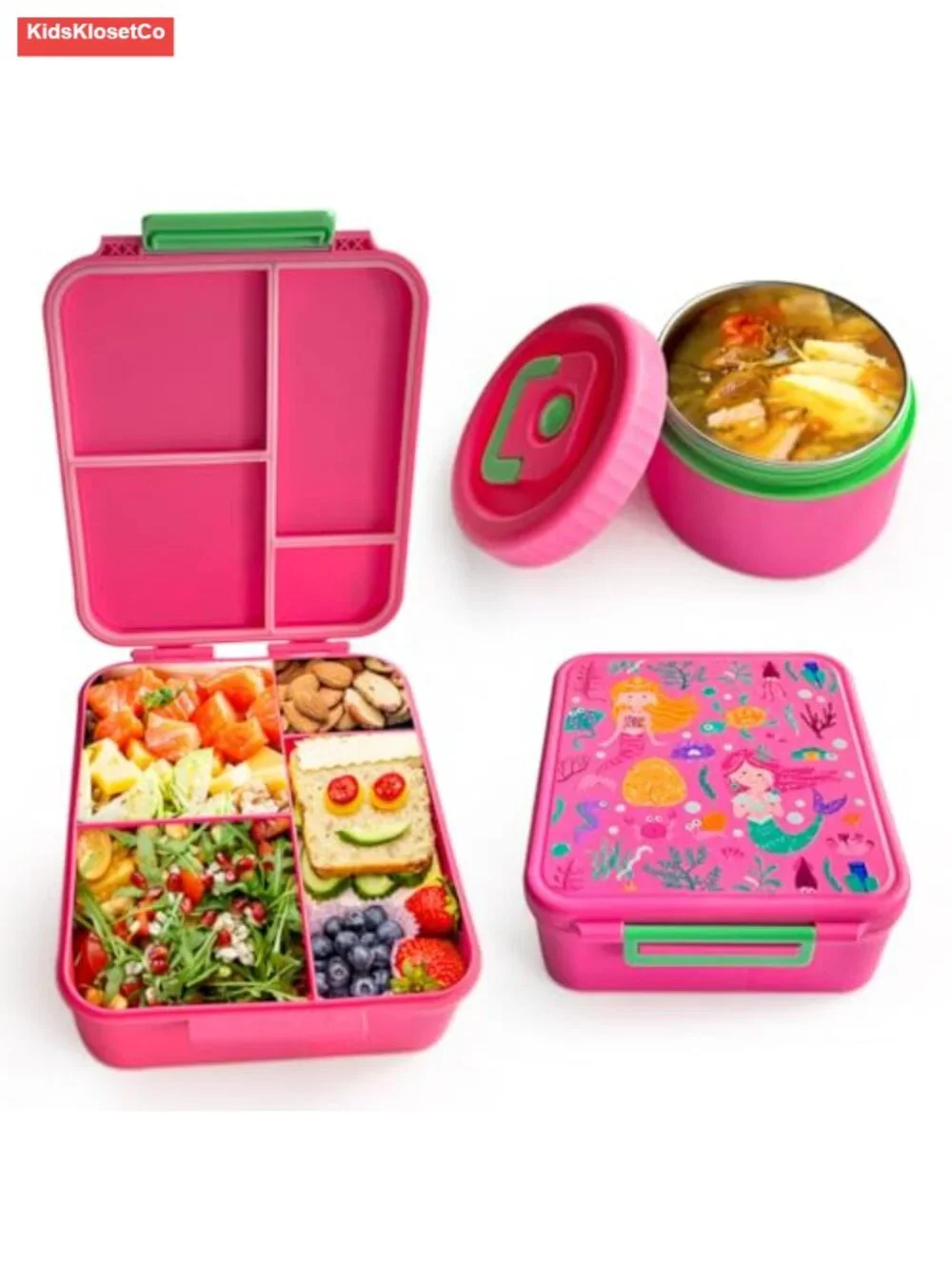 Leak Proof 4 Compartment Bento Lunch Box with Thermo